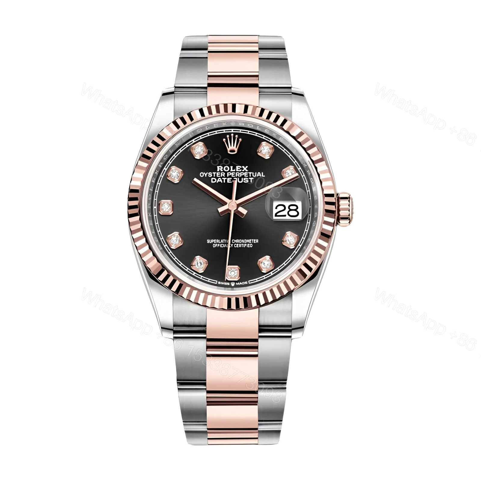 Rolex Datejust 126231 Black With Diamond Dial Replica — view 1