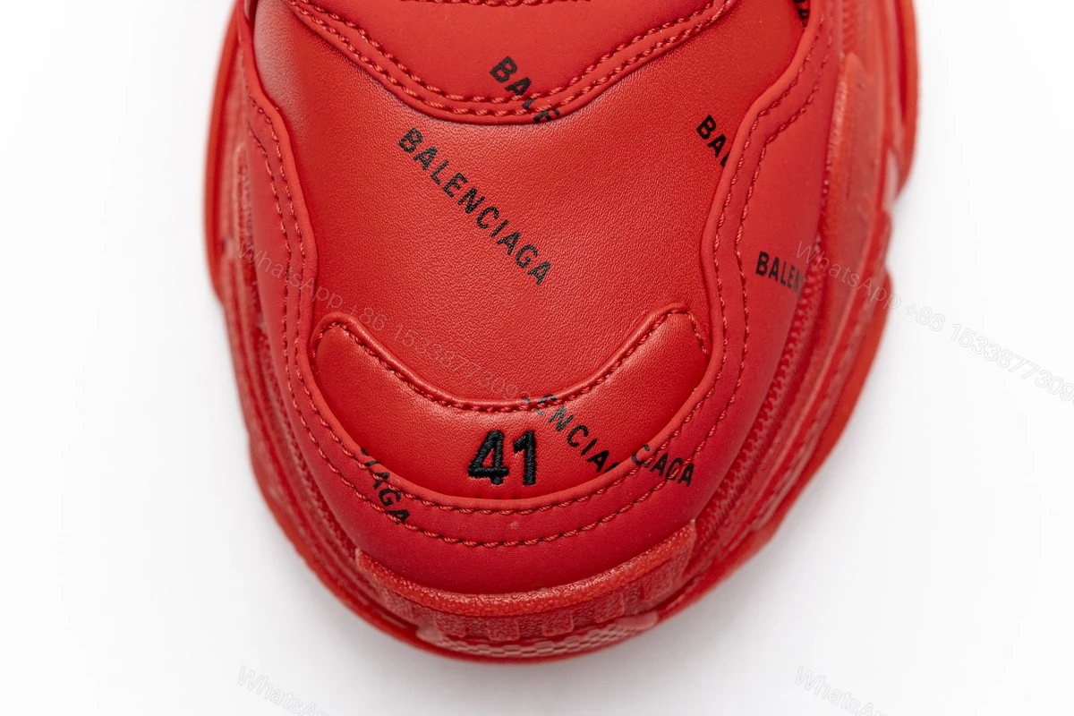 View 8 of Balenciaga Triple S Letter Bright Red 524039 W2FA1 7632