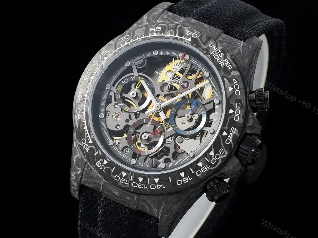 View 3 of Rolex Daytona Carbon Fiber Skeleton Dial Automatic Watch RLX-DAY-CARBON-4130-SKL