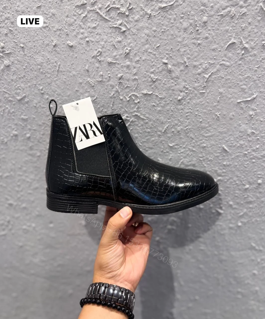 View 6 of Zara Croco Chelsea Boots First Copy — Men's | COD India
