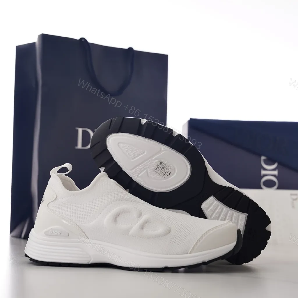 View 8 of White Knit Runner: Subtle Texture, Luxe Comfort Sneaker