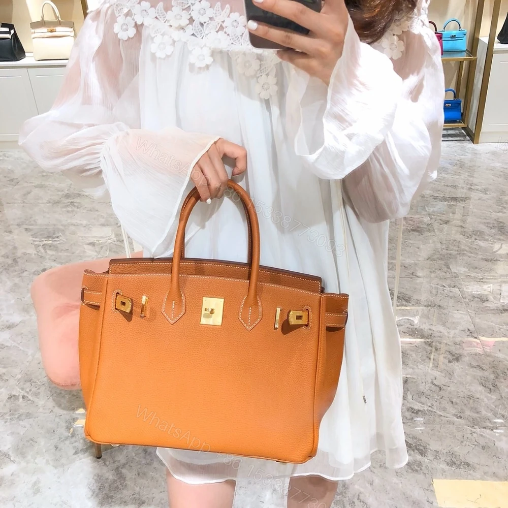 View 6 of Hermes Birkin 25 Bag Togo Orange 25Cm
