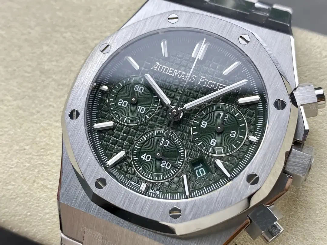 View 3 of Audemars Piguet Royal Oak Chronograph 41 Stainless Steel Green Dial 50th Anniversary 26240ST.OO.1320ST.04