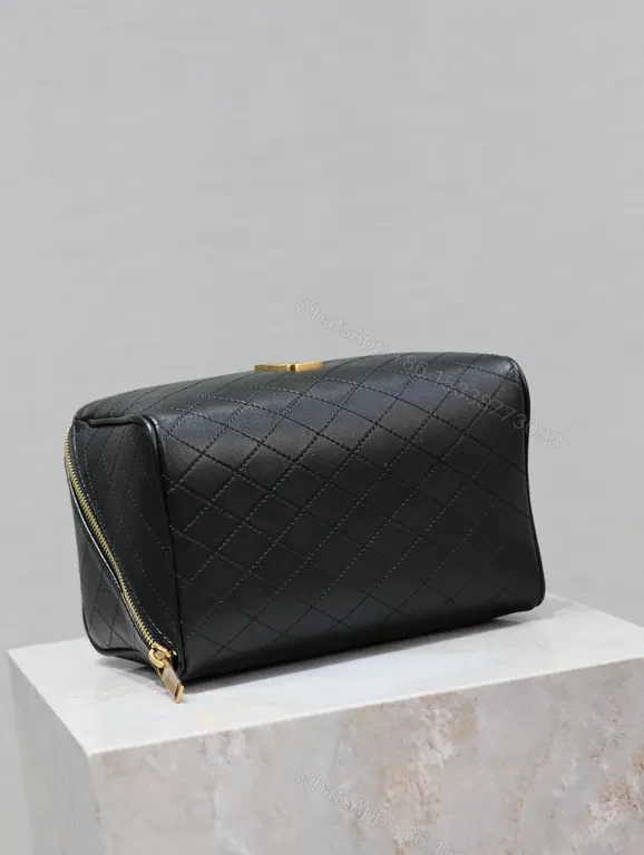 View 6 of Chic Quilted Cosmetic Case + Gold Hardware Luxury Organiser