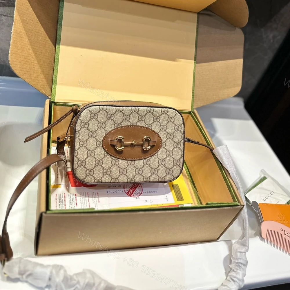 View 2 of Gucci Horsebit 1955 Mini Shoulder Bag Beige And Ebony 18Cm ‎760196 92TCG 8563