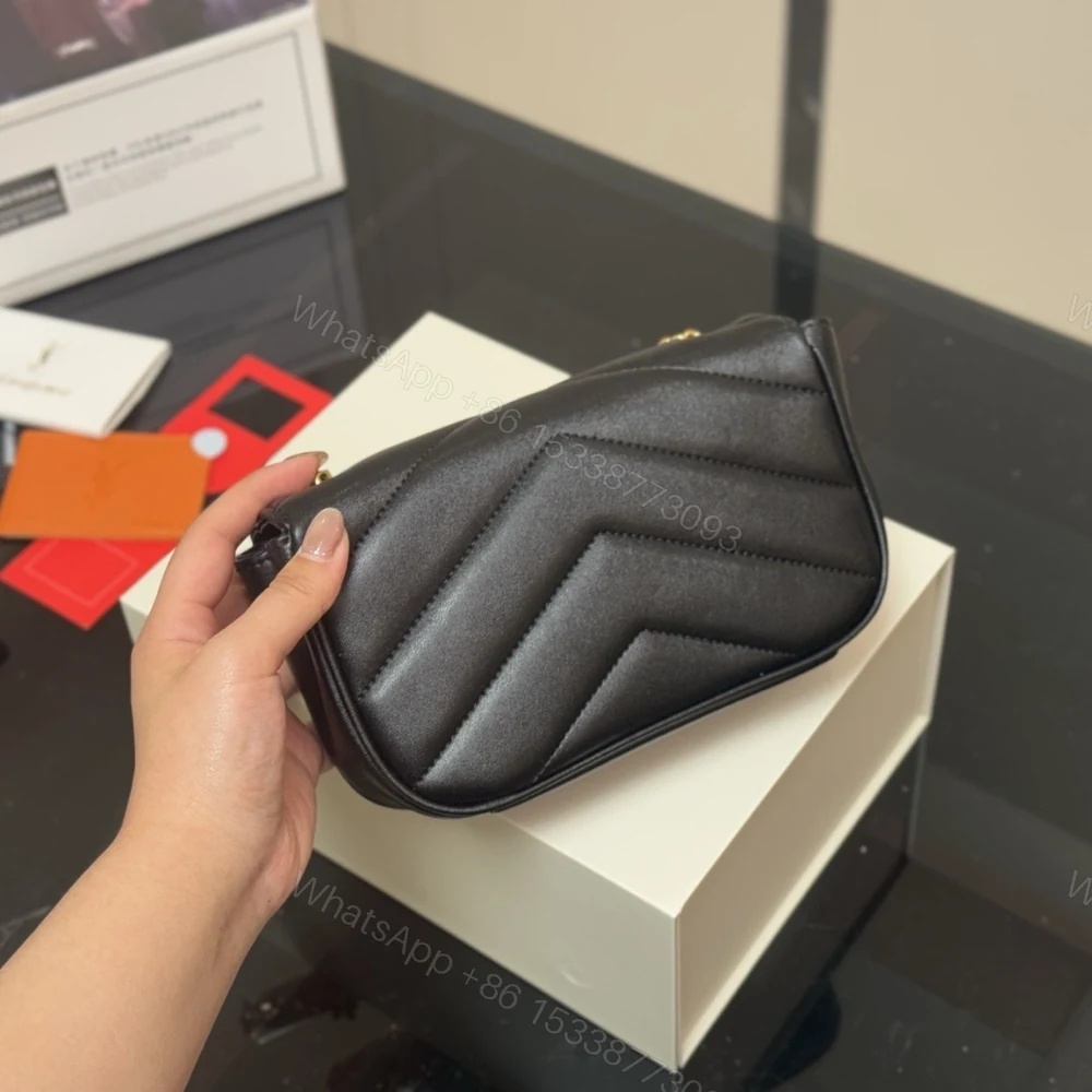View 5 of Saint Laurent Loulou Mini In Matelassé Black 20Cm