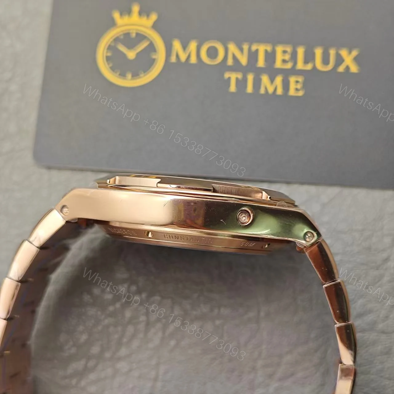 View 13 of Replica vacheron constantin Overseas perpetual calendar ultra-thin 41.5 mm 18K 5N pink gold