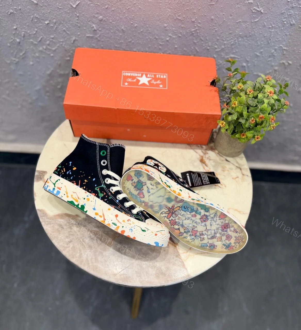 View 6 of First Copy Converse Chuck Paint Sneakers