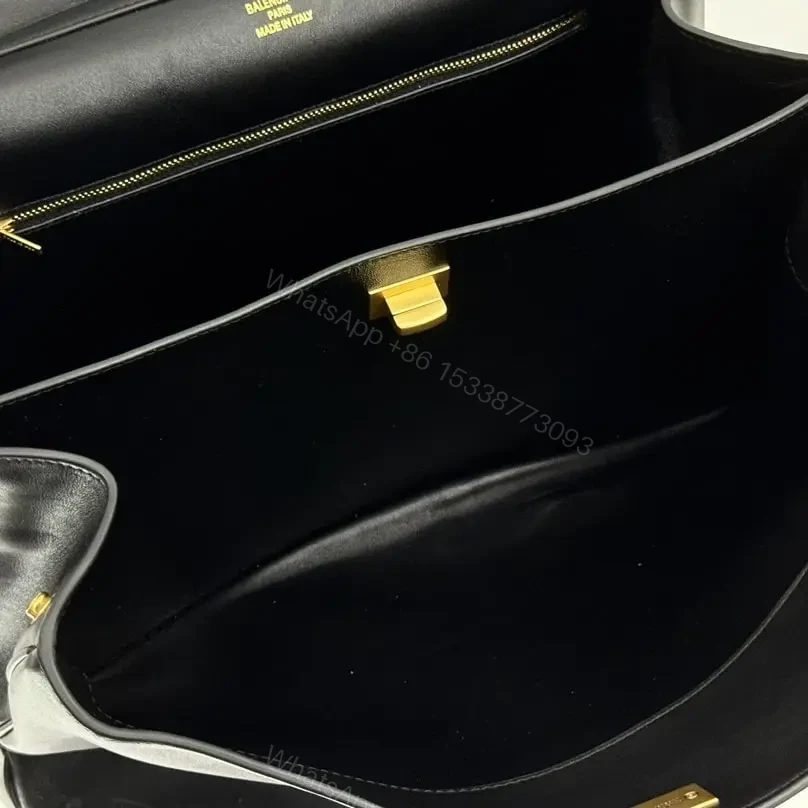View 6 of 高仿Balenciaga*Rodeo系列V41000小牛皮手袋黑金中號免檢版