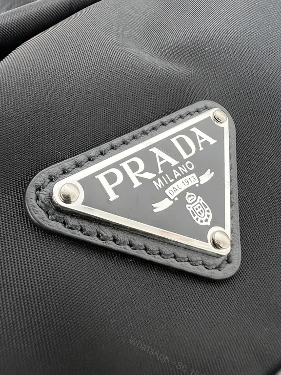 View 2 of Compact Luxury Crossbody: Pristine Black Nylon with Prada Accents