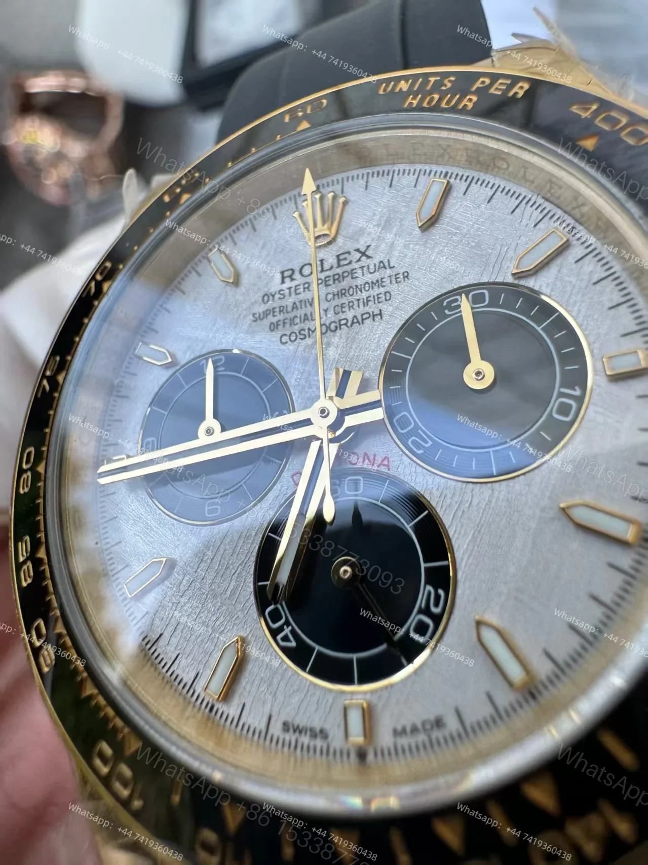 View 5 of Rolex Super Clone Daytona M126518LN-0016 18K Gold Meteorite Dial 4131 Movement