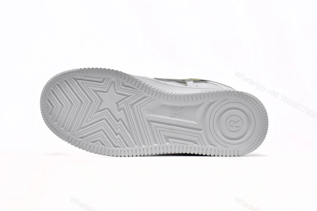 View 3 of Cheap Bape Sta Low White Green Camouflage 1H20-191-045(BapeSta)