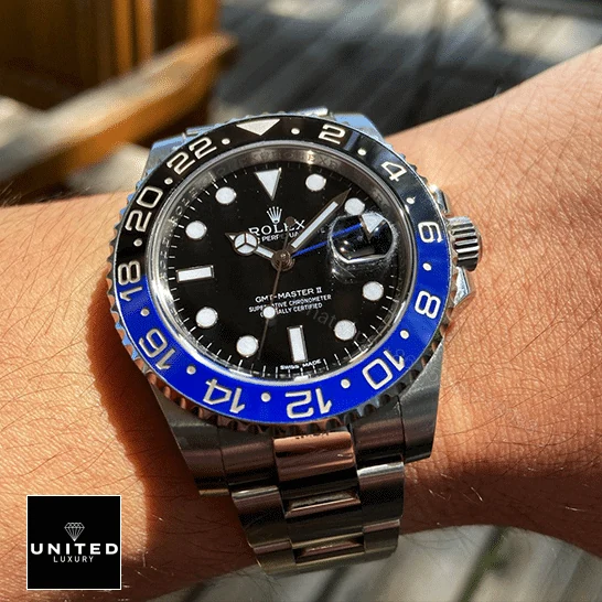 View 6 of Rolex GMT-Master II Black Dial Batman Bezel 116710BLNR Oyster Replica