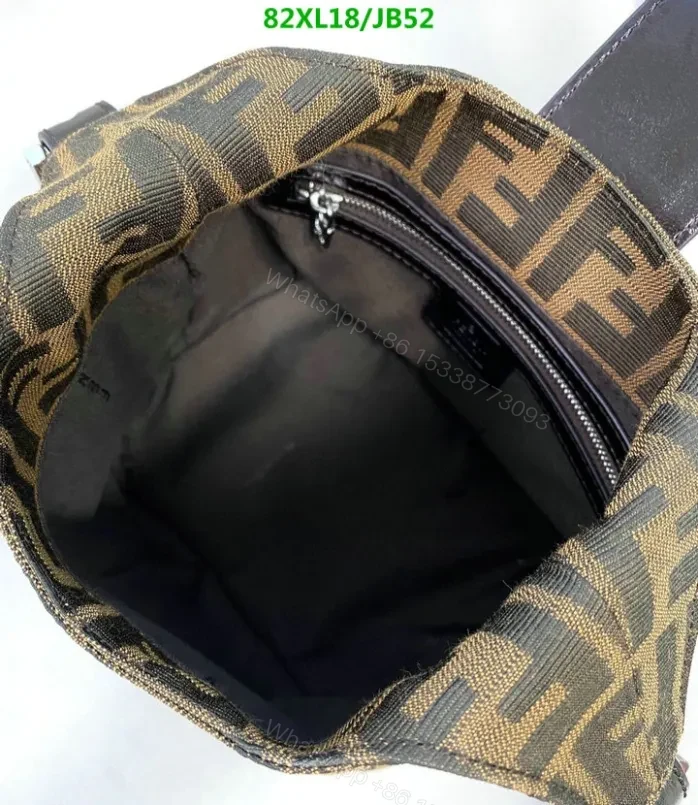 View 6 of Fendi Replica Classic Zucca Baguette FF Shoulder Bag in Brown