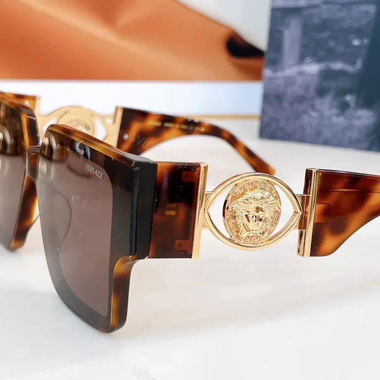 View 9 of Bold Oversized Sunglasses with Gold Accents: Statement Layer