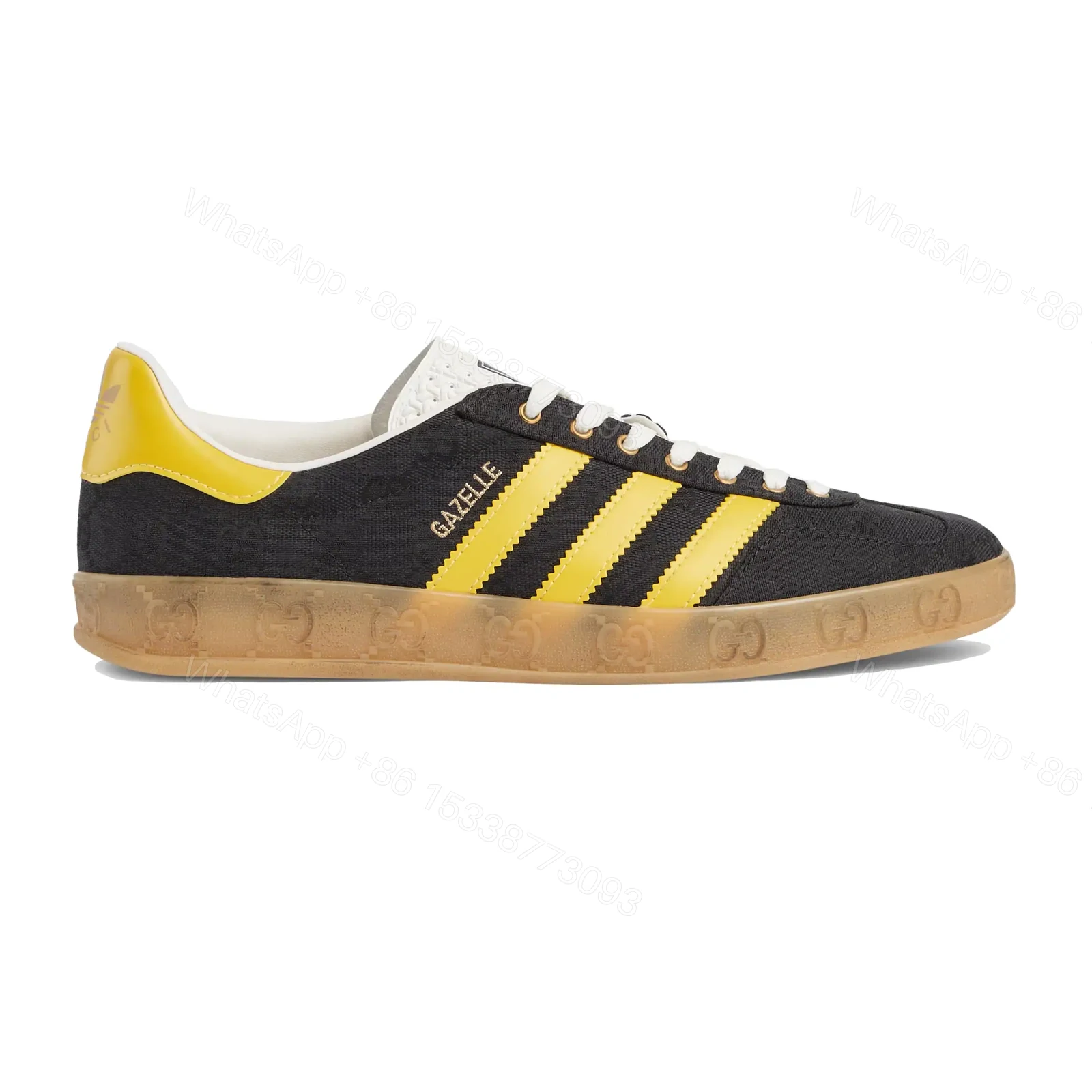 ADIDAS X GUCCI GAZELLE SNEAKERS IN BLACK GG ORIGINAL CANVAS – GC185 — view 1