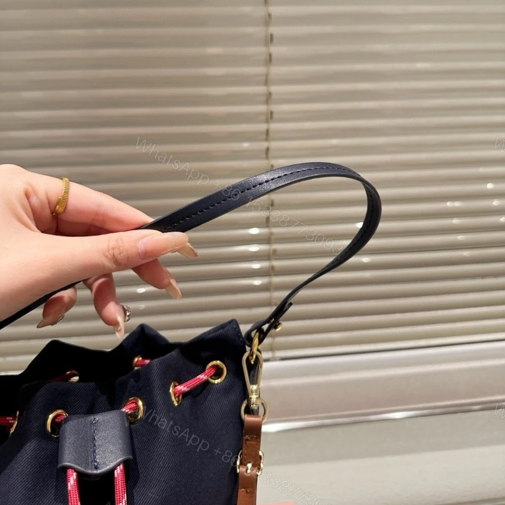 View 7 of MIUMIU GABARDINE POUCH INDIGO AND AMARANTH 21CM 5NR038 2IA7 F04GM