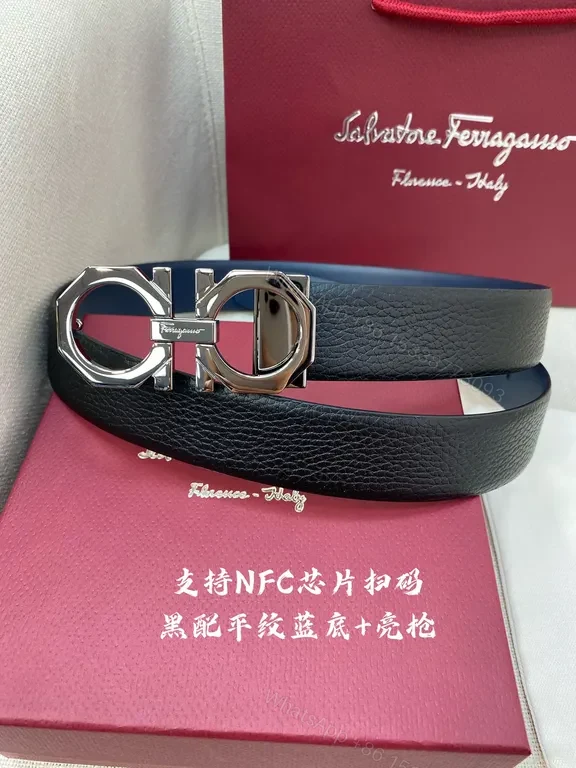 Gancini Buckle Belt Black Leather – Italian Luxury Style — view 1
