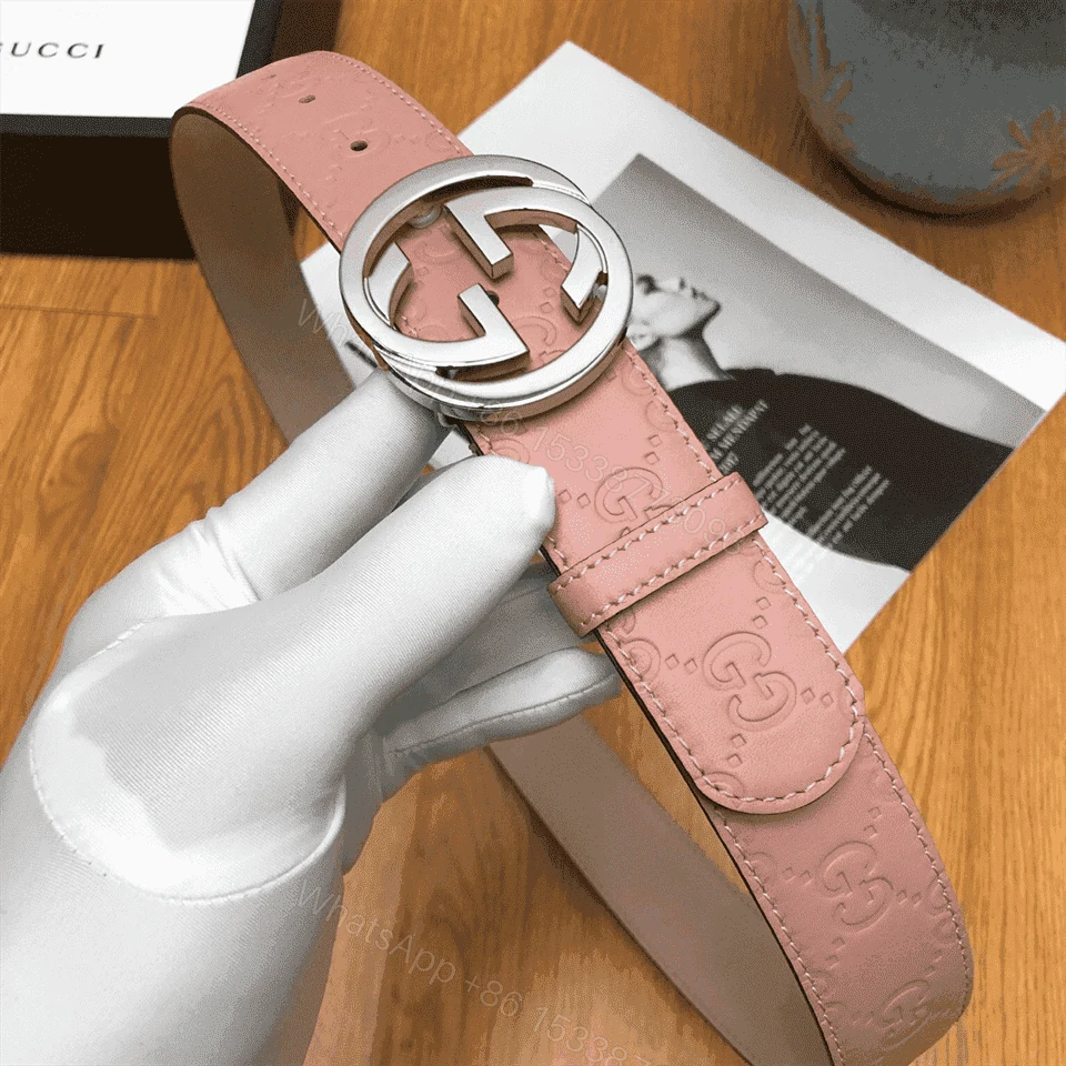 View 7 of GUCCI INTERLOCKING G-BUCKLE LEATHER BELT – B2