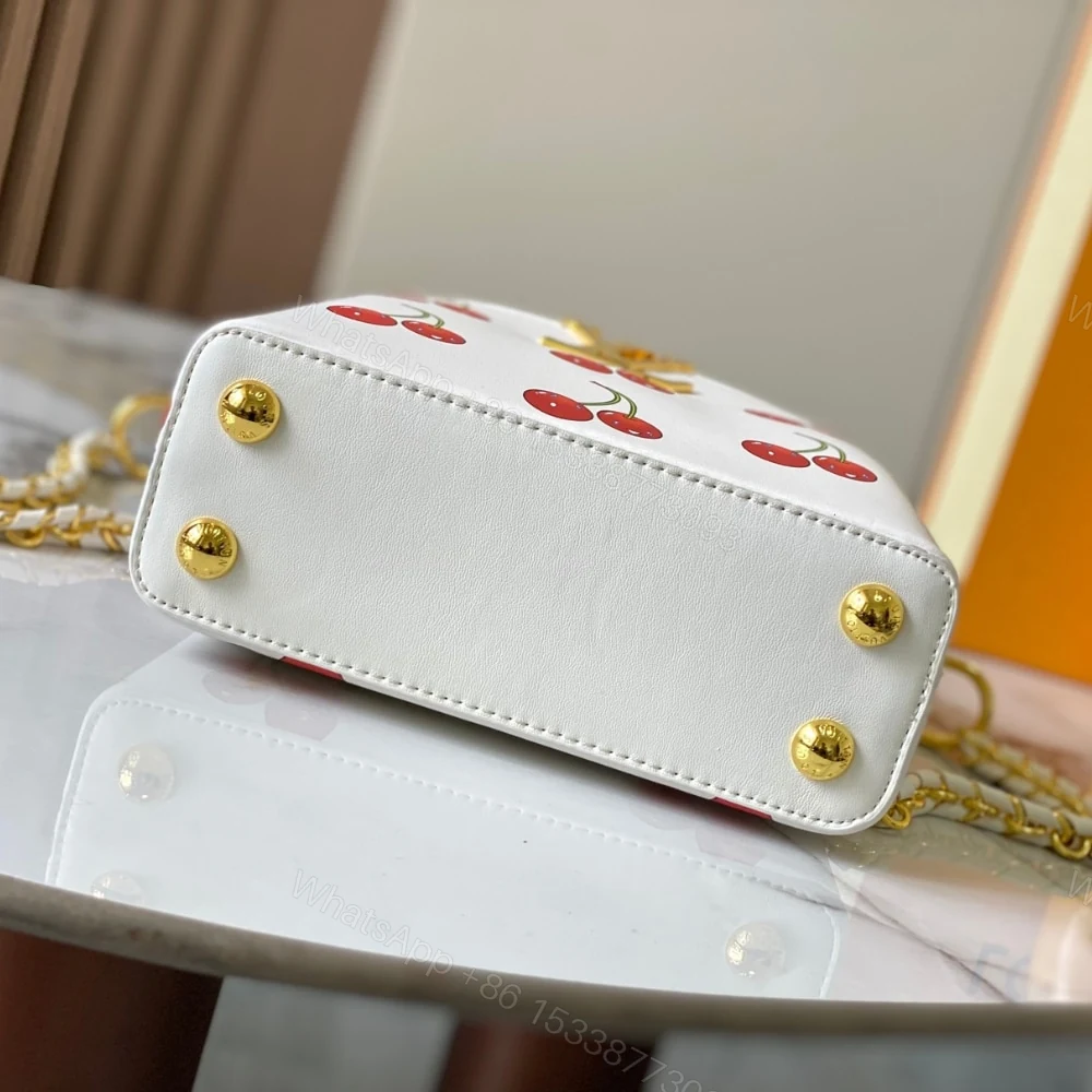 View 4 of Louis Vuitton X Takashi Murakami Capucines Cherry Mini White 21Cm M13251
