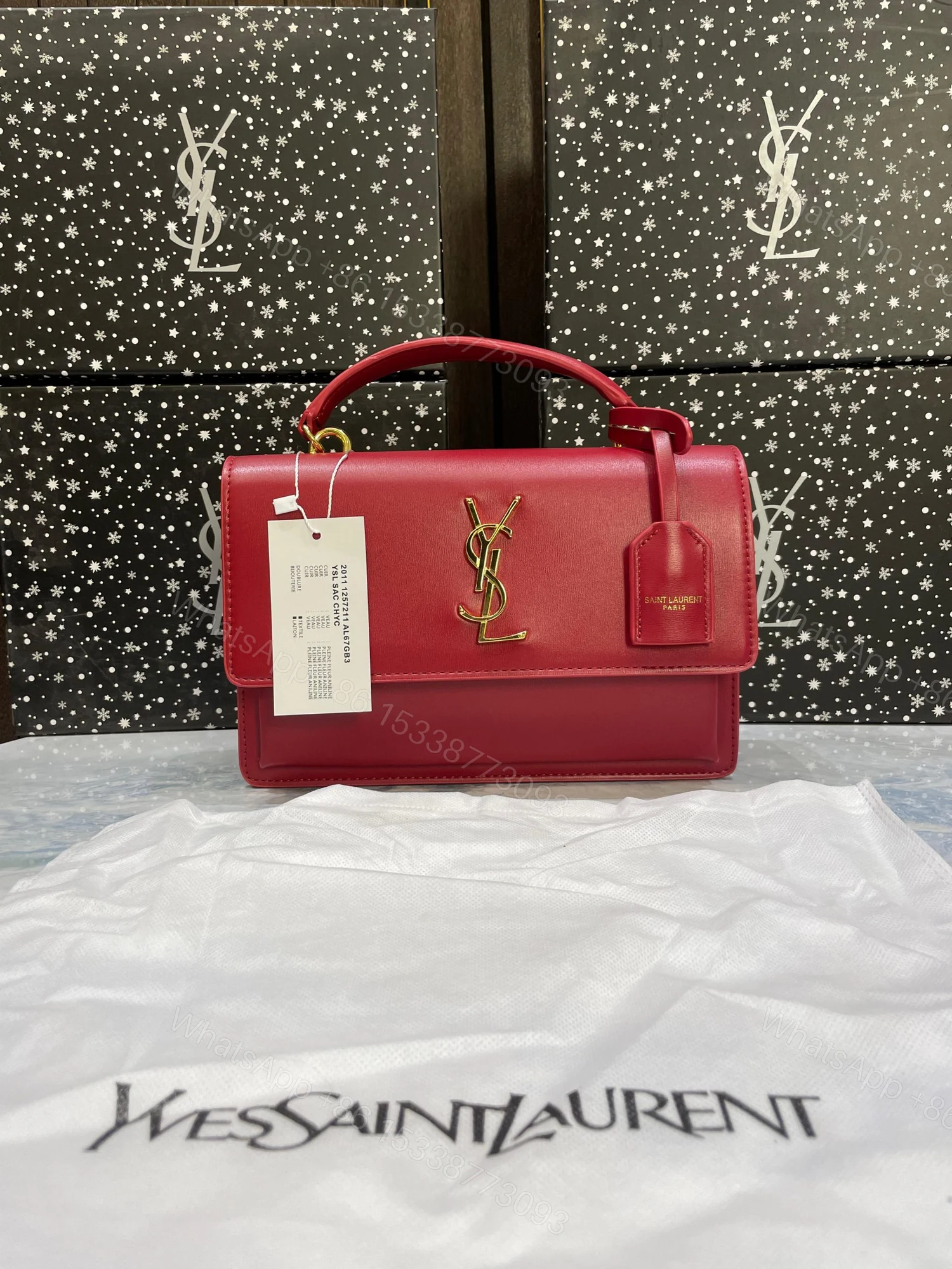 View 5 of FIRST COPY Ysl Sunset In Matte Finish Leather Ba