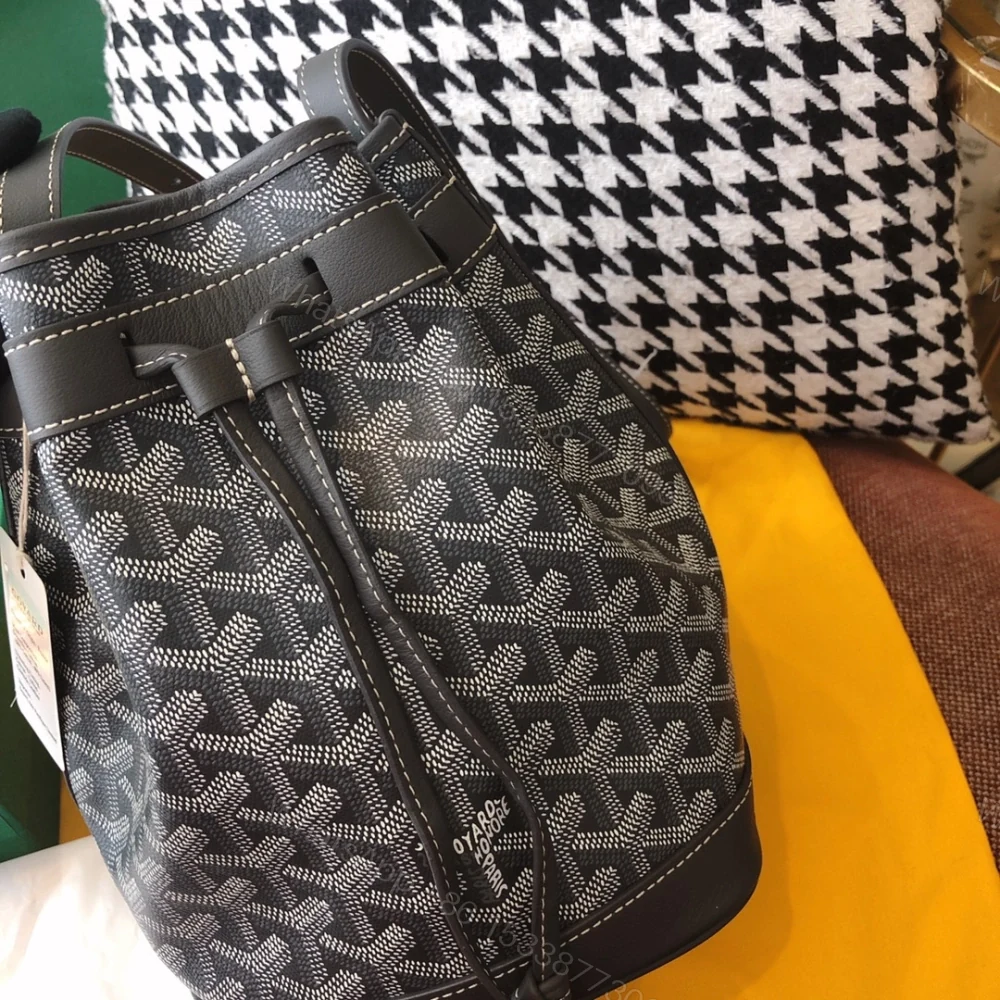View 4 of 高仿Goyard*PEFLOT5抽繩水桶包灰色免檢版