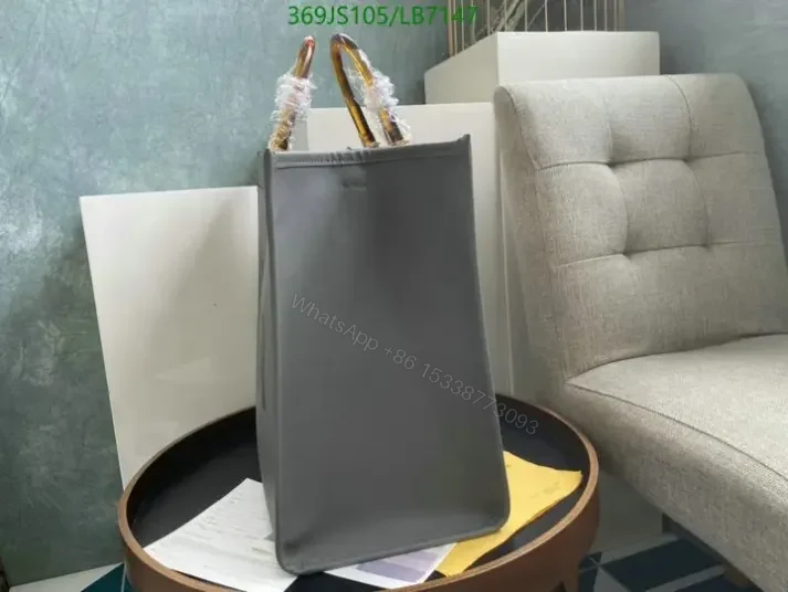View 21 of Fendi Sunshine Brown Large Leather Shopper Bag Mirror LB7147
