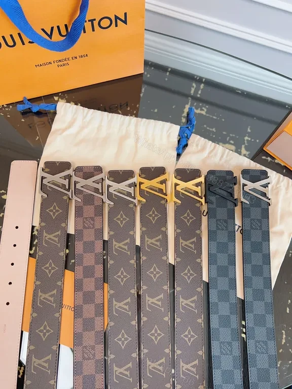 View 6 of Damier Canvas LV Belt: Classic Signature Hardware Belt