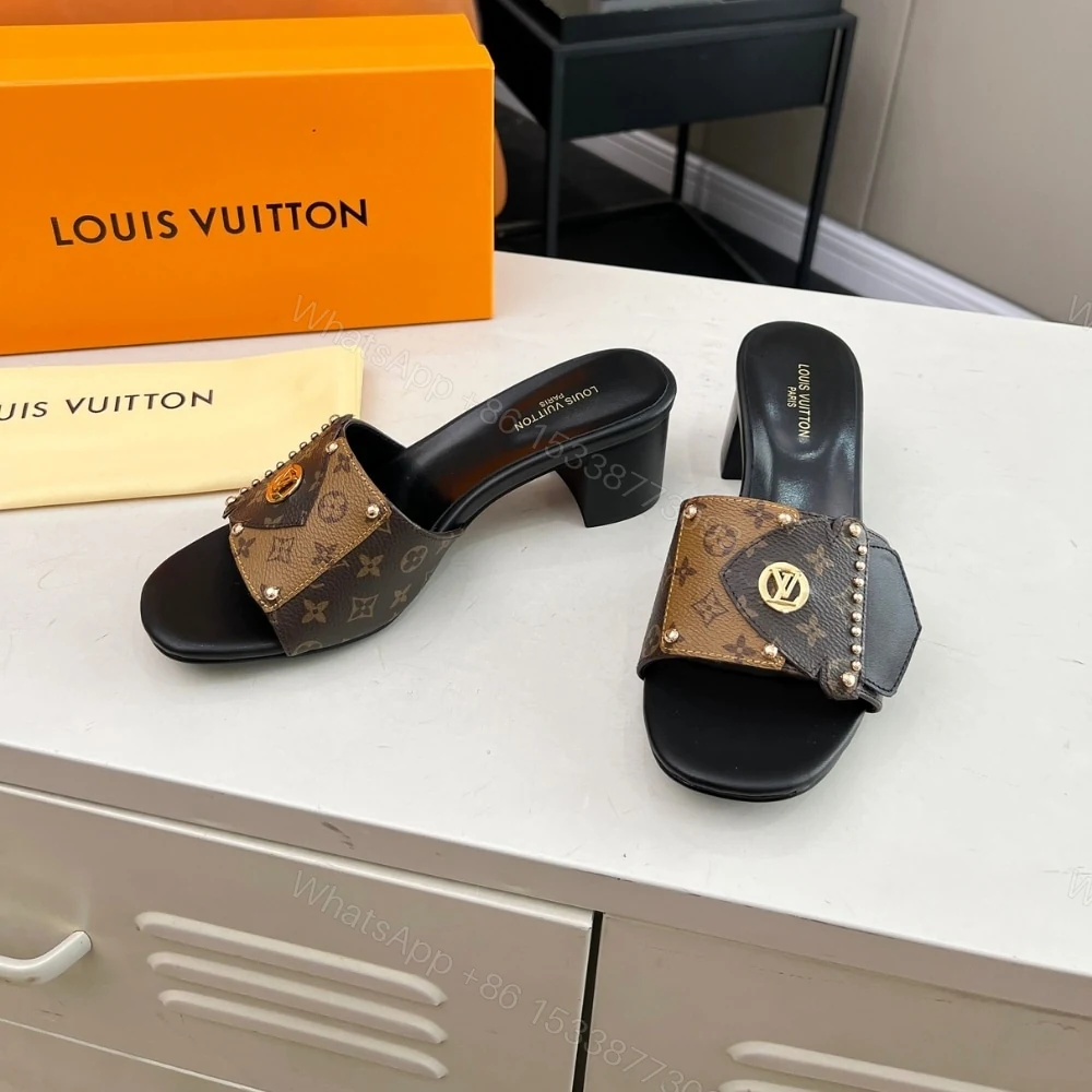View 4 of LOUIS VUITTON LV FRAME MULE CACAO BROWN