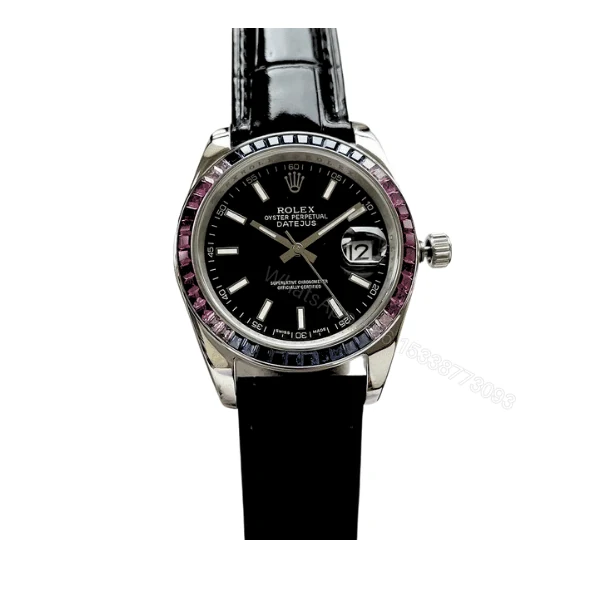 Rolex Oyster Perpetual Datejus Black Dial Ruby Around 40Mm — view 1