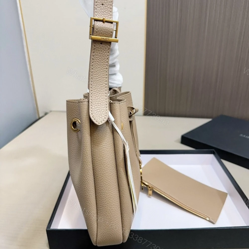 View 7 of Saint Laurent Paris VII Hobo Bag Beige 30Cm
