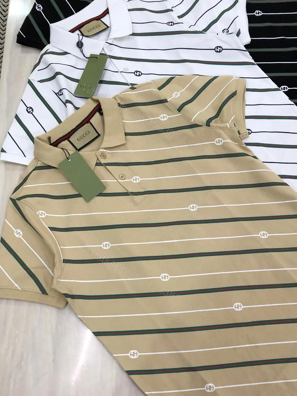 View 3 of FIRST COPY GUCCI VERY PREMIUM COTTON LYCRA POLO T-SHIRT