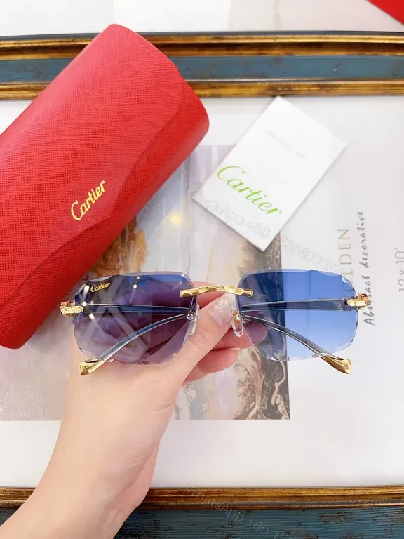 View 5 of Cartier-Inspired Lux Sunglasses: Rose Gradient, Titanium Core