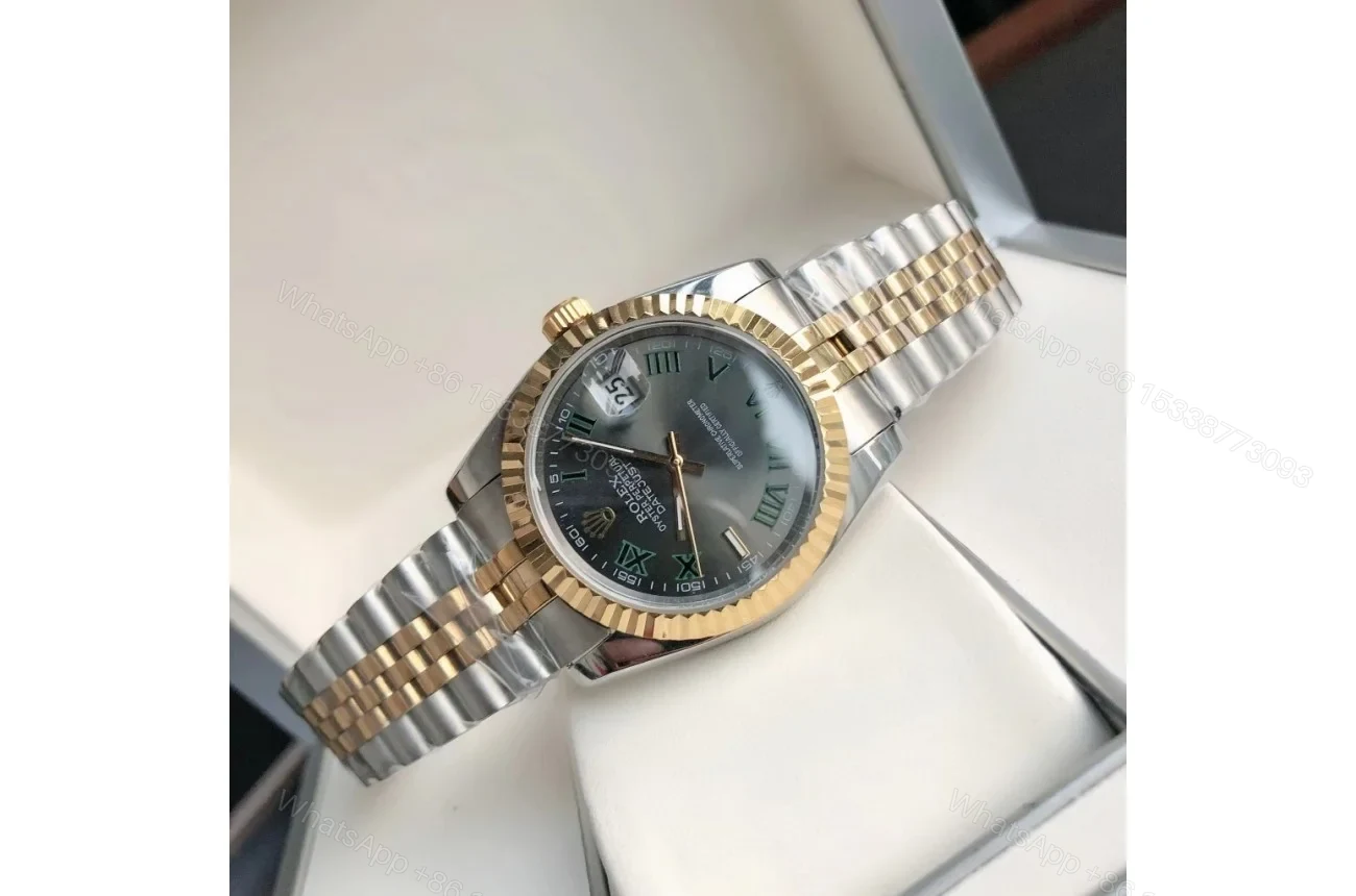 View 6 of Replica Rolex Datejust RG/SS Jub Grey/Rmn 36/28 mm