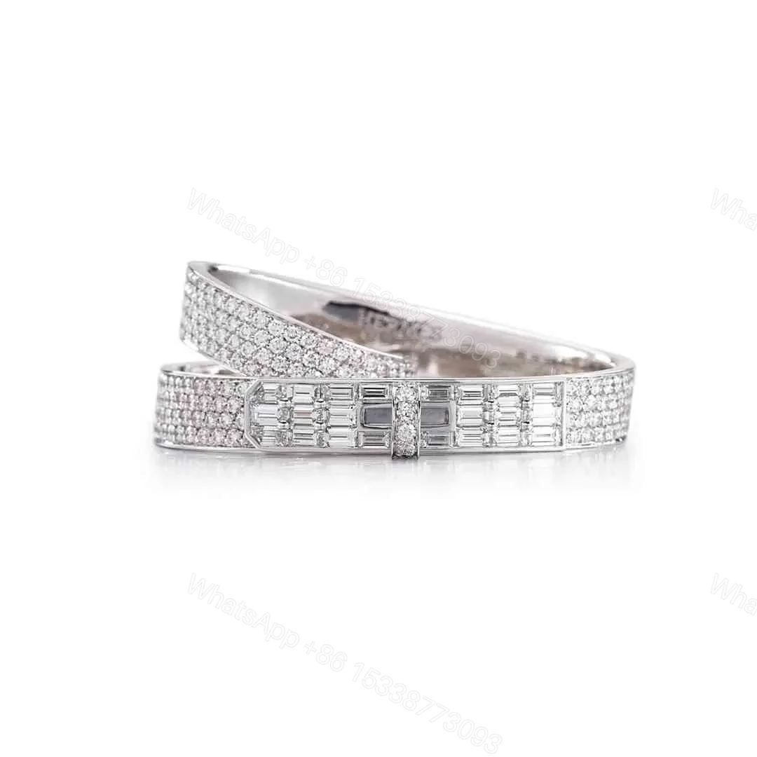 View 5 of 18k Gold Hermes Diamond Kelly Gavroche Double Rings