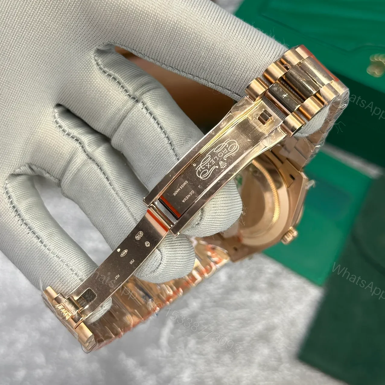 View 8 of Replica Rolex Day-Date II Chocolate Dial 218235 40mm