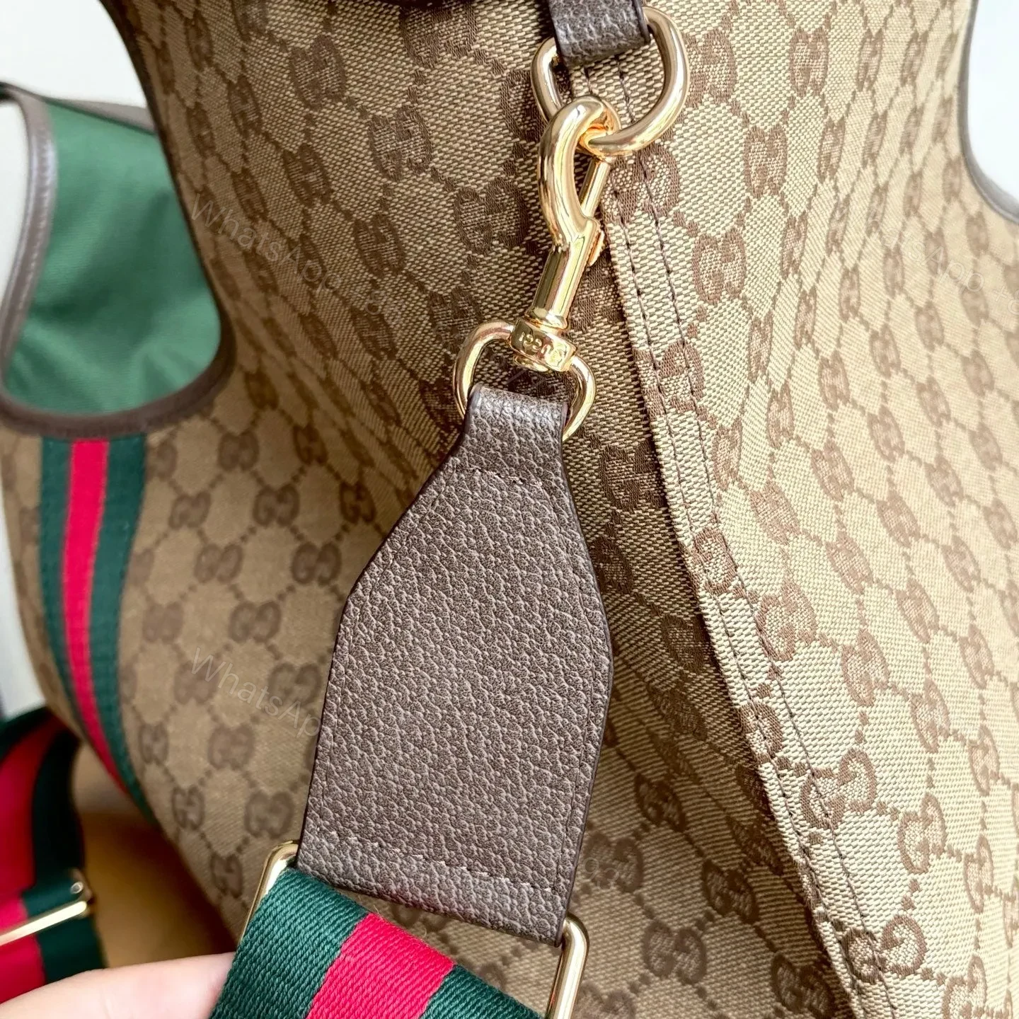 View 5 of Gucci Giglio Tote Brown Top quality 1:1 Replica