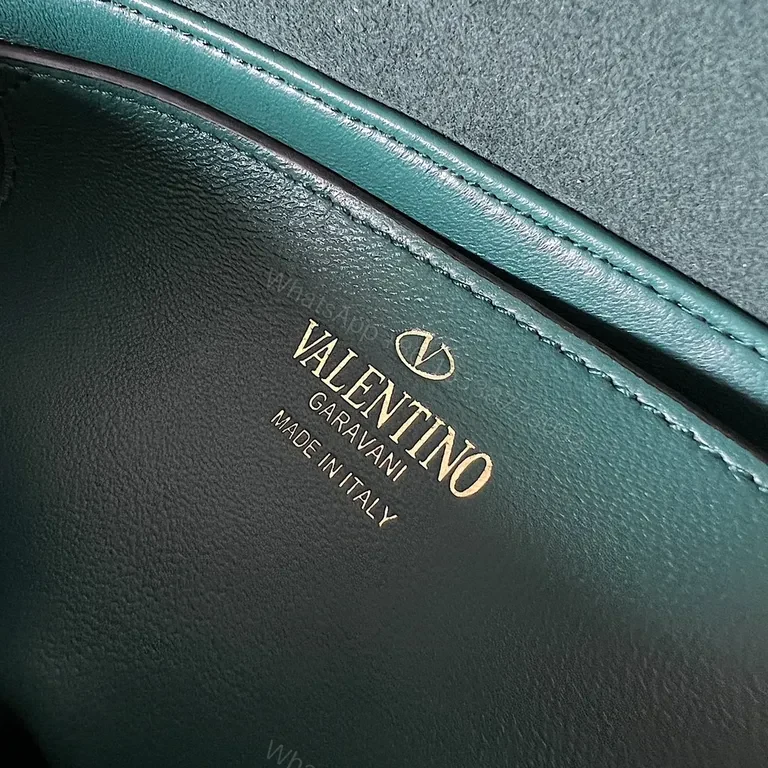 View 2 of Emerald Valentino Bag: Textured Leather, Day-to-Night Versatility