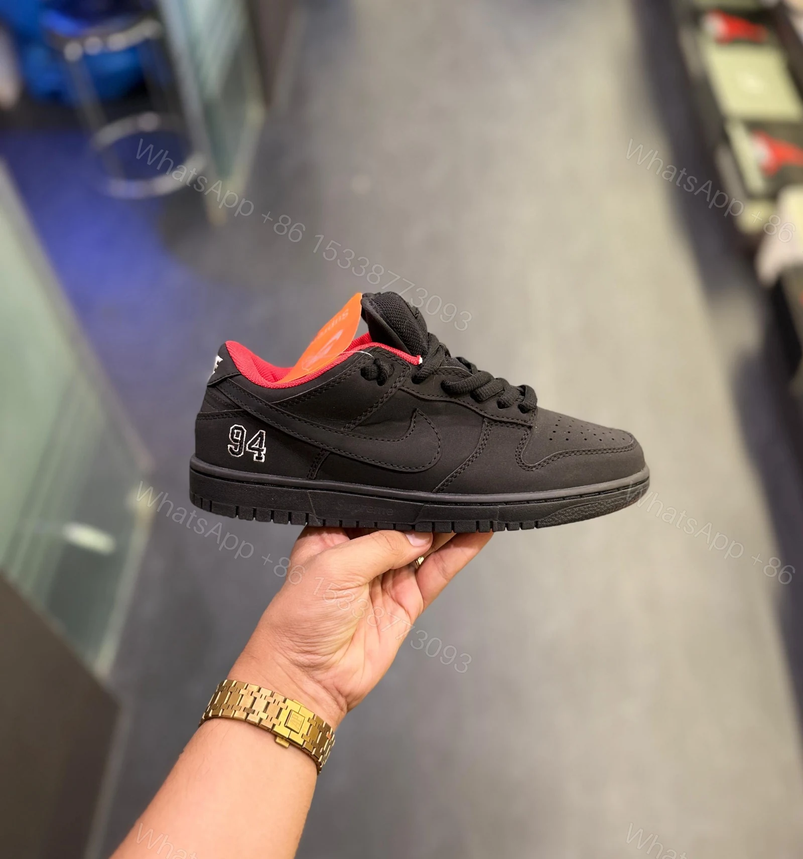 View 4 of FIRST COPY NIKE SB DUNK SUPREME BRED BLACK RED 2025