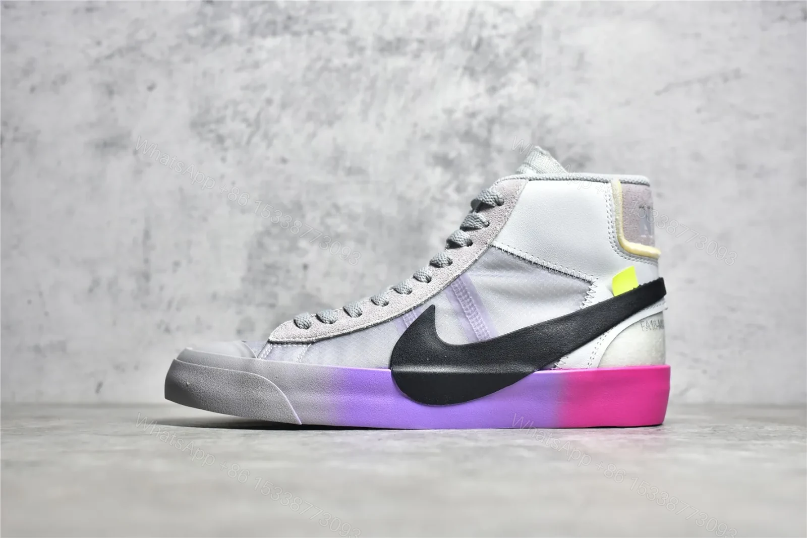OFF-WHITE x Nike Blazer Mid Wolf “Grey Serena” — view 1