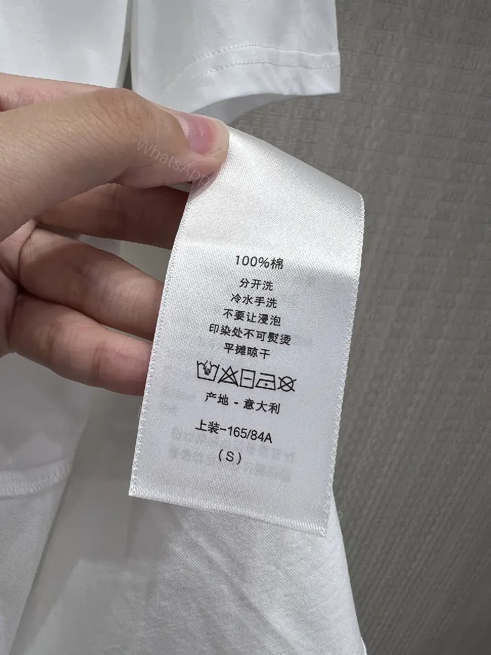 View 3 of White Cotton T-Shirt Dior Circle Logo Design Classic Tee