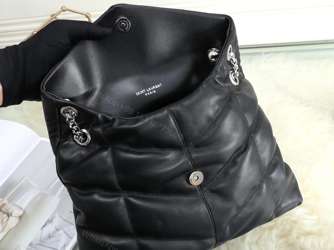 View 8 of YSL SAINT LAURENT PUFFER MEDIUM CHAIN BAG IN QUILTED