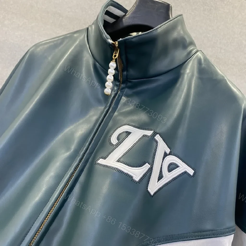 View 4 of Two-Tone Monogram Accent Jacket with LV Detail