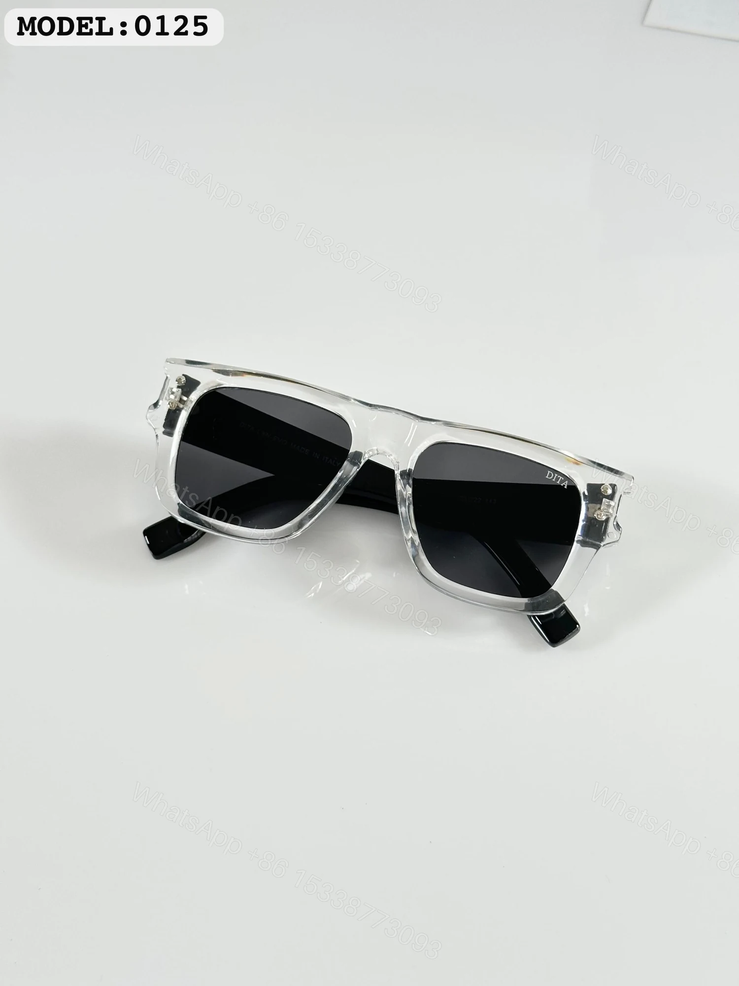 View 3 of FIRST COPY DITA 0125 WATER BLACK SUNGLASSES