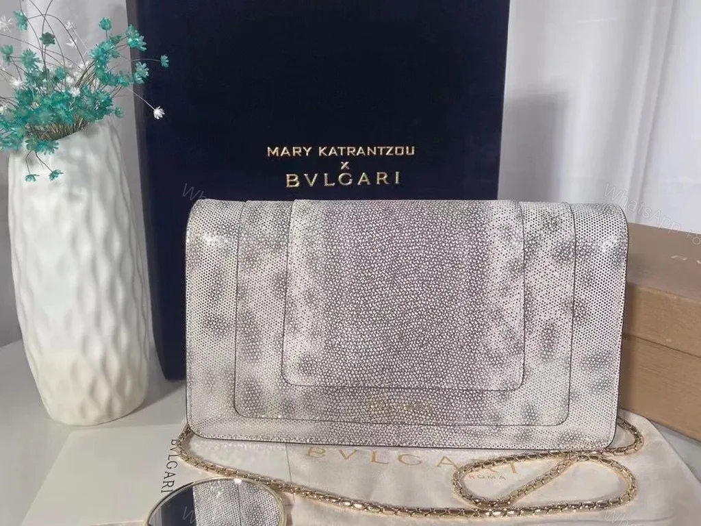 View 5 of Statement Metallic Handbag: BVLGARI x Katrantzou Bracelet Clasp Crossbody