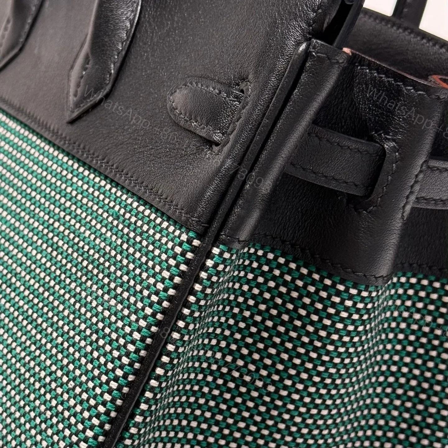 View 8 of HN 25CM IN BLACK SWIFT BLACK/MINT/BLANC TOILE CANVAS (CUSTOM-MADE)