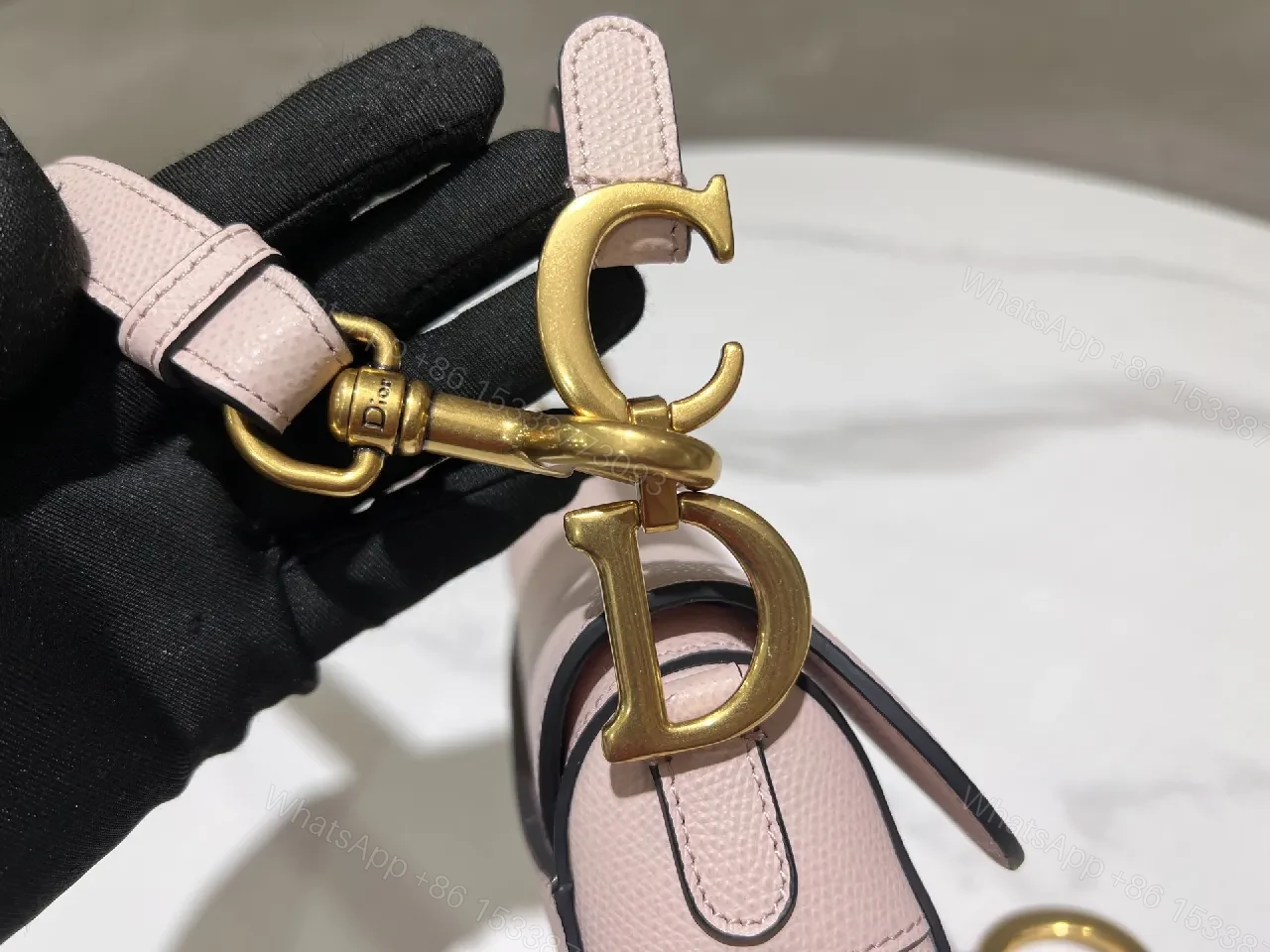 View 3 of Soft Pink Saddle Bag – Luxe Everyday Leather