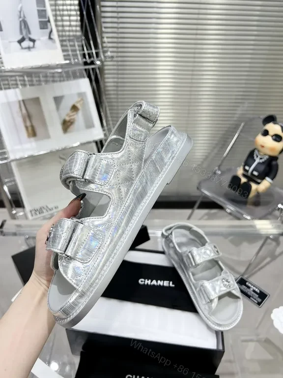 View 7 of Shimmer Platform Sandals - Quilted Metallic Couture Footwear