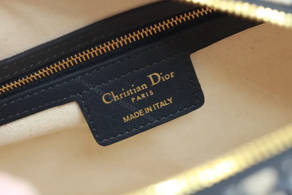 View 3 of Chic Dior Monogram Gold-Accent Handbag - Everyday Luxury