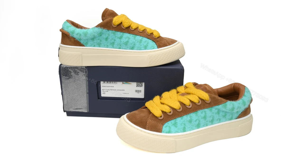 View 2 of Dior B33 Sneakers Release Brown Green 3SN272 ZIR1 6536